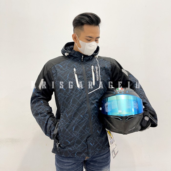 [New] Jaket Komine Touring Jk-11 Original M-Parka Crush Black Limited