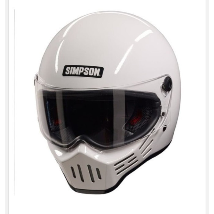 [New] Simpson M30 Bandit White  Helm Full Face  Helm Classic Simpson Terbatas