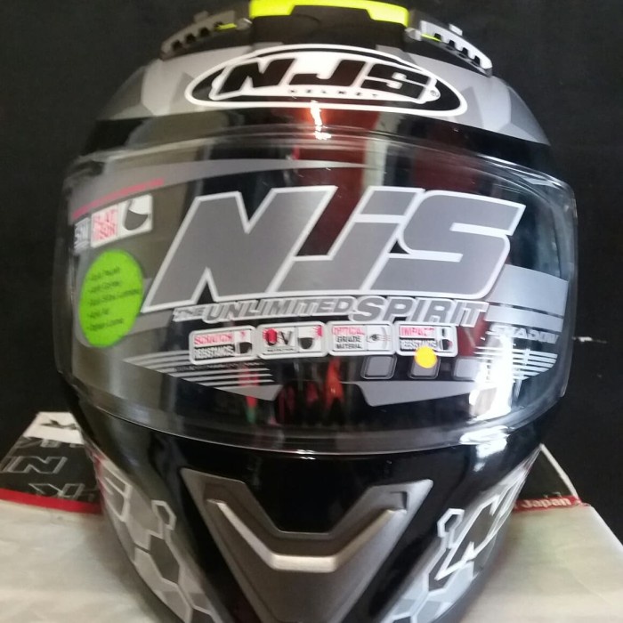 [New] Helm Full Face Njs Shadow Max Black Limited