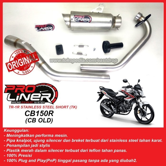 [Original] Knalpot Original Proliner Tr1R Tr1 Short Pro Cb 150 R Cb150R Cb Old Berkualitas