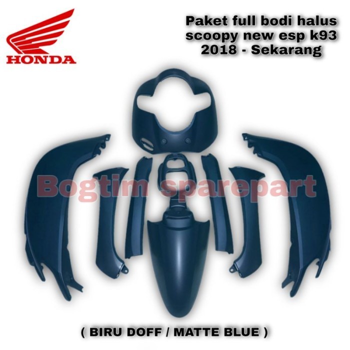 [Original] Paketan Full Set Body Halus Scoopy Donat Esp Tahun 2018 2019 Biru Doff Terbatas