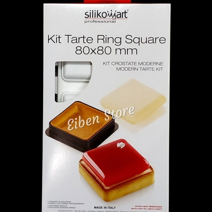 

[New Ori] Silikomart Kit Tarte Ring Micro Perforated Square 80Mm Limited