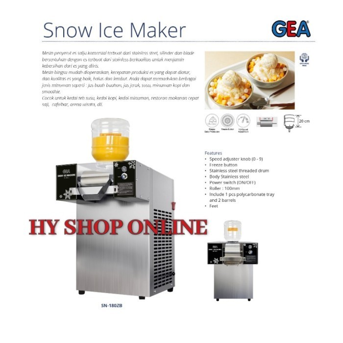 [New Ori] Gea Sn-180Zb Snow Ice Maker Limited