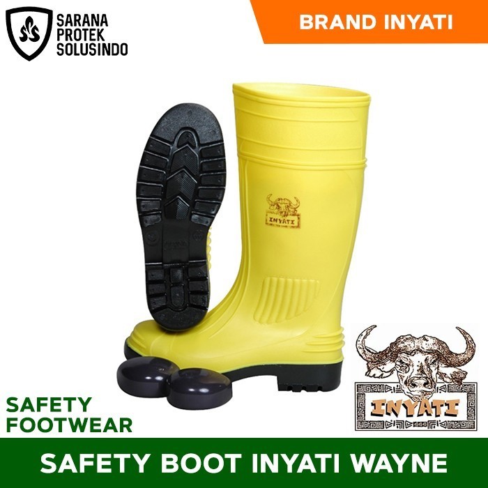 [New] Inyati Wayne 1278 Gamboot Safety Shoes W/ Steel Toe Cap Berkualitas