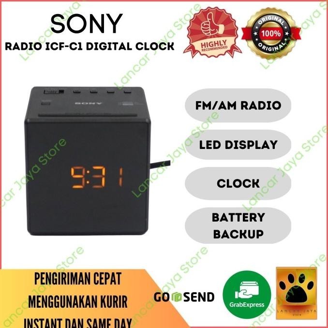 Radio FM/AM Clock Digital Sony ICF-C1