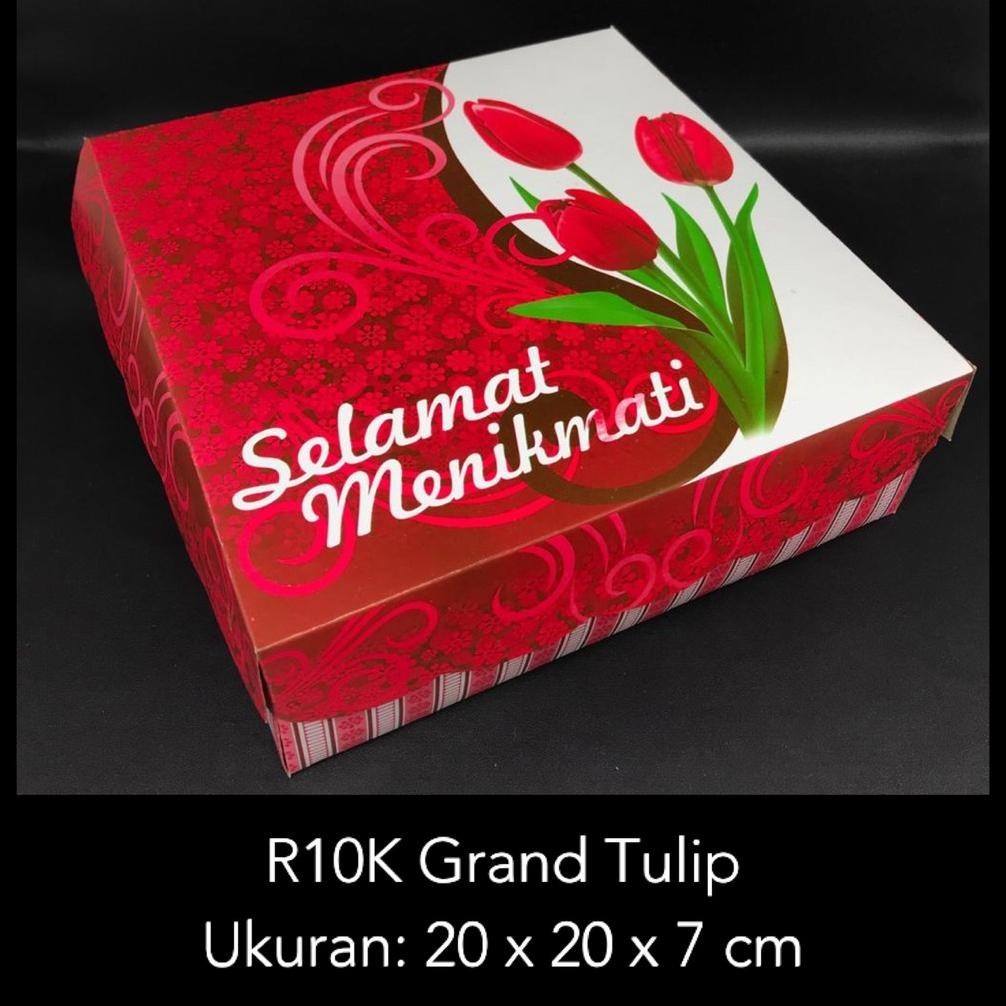 

Dus Kue R10K Grand Tulip 20 x 20 x 7 /Dus Roti / Dus Nasi / Dus Kue /Dus Snack Ultah/ kotak kue/ snack box/ dos jajan/ kerdus kaca