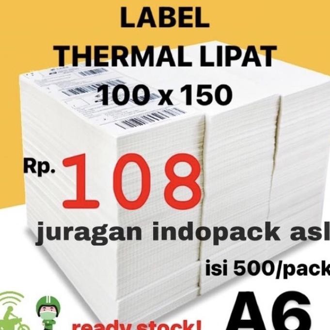 

Label Stier Thermal Lipat 100 X 150 Barcode 100X150 Ukuran A6