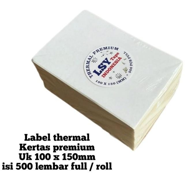 

Kertas Thermal Label Lipat Barcode Lsy Tape 100 X 150Mm A6 Isi 500 Lembar Full ( Lipat )