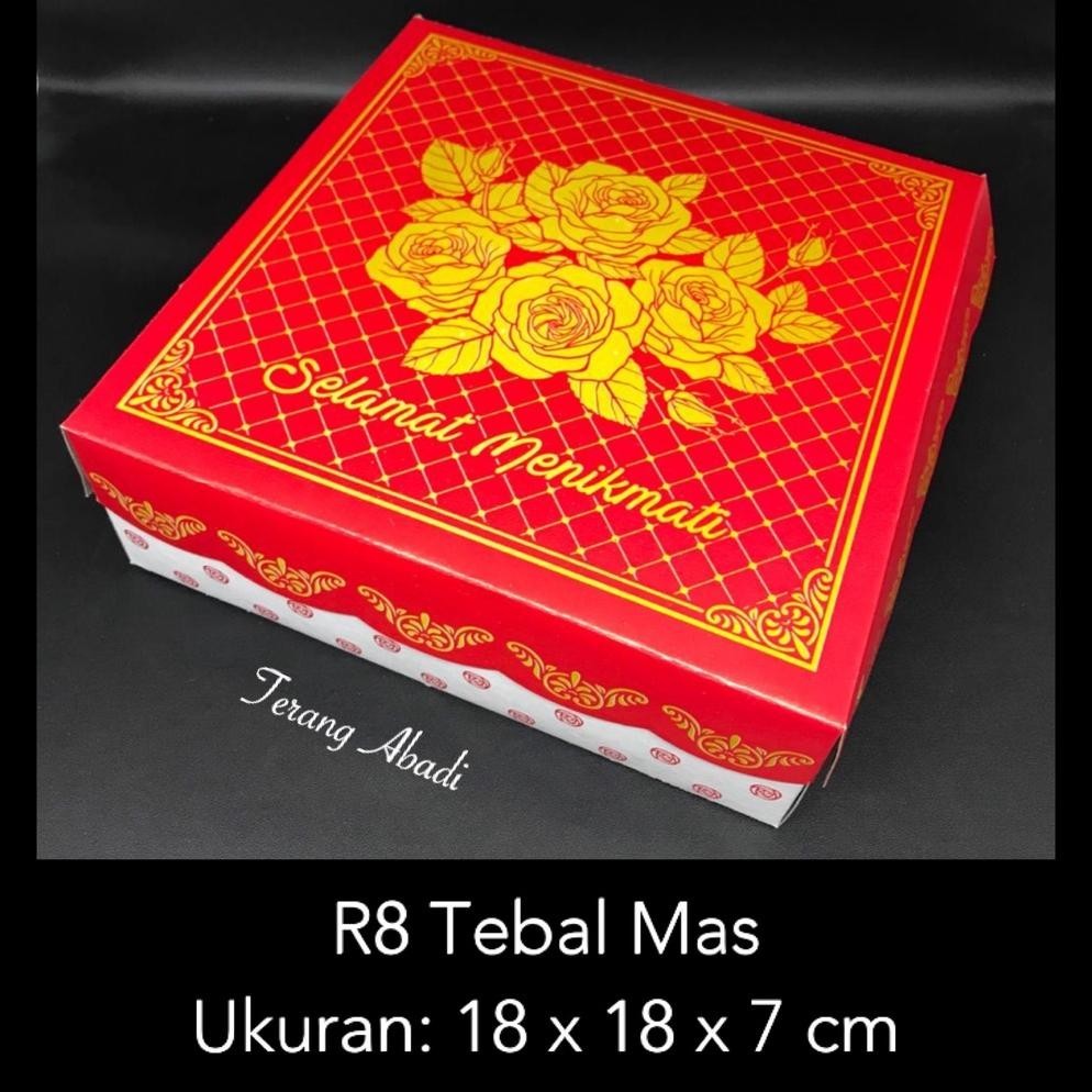 Dus Nasi R8 18x18x7 cm Tebal Mas / Dus Snack / Dus Roti / Dus Hajatan / Dus Box/ Dus Nasi/ Snack Box