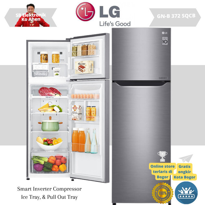 [Baru] Kulkas Lg 2 Pintu Smart Inverter Gn B372Sqcb/ Gnb 372 Sqcb No Frost Berkualitas