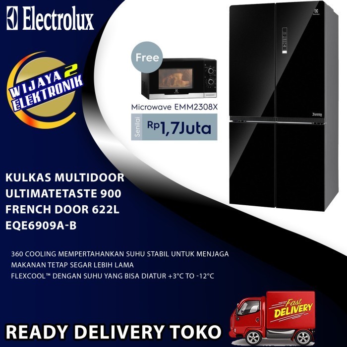 [Baru] Kulkas 4 Pintu Electrolux Eqe6909A Diskon