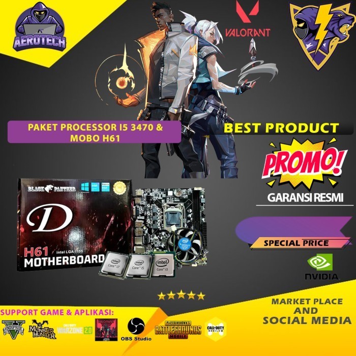 Paket Mobo Murah Meriah i5-3470/Mobo H61 Jos Gandoss