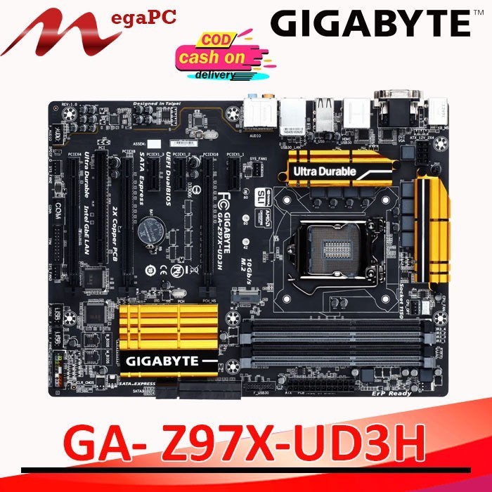 Mobo Motherboard Lga 1150 Ddr3 Gigabyte Ga-z97x-ud3h