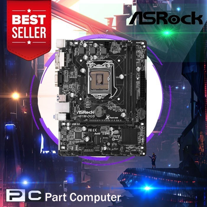 [Sale Terbatas][Produk Terlaris] Mainboard Mobo H81 Asrock Lga