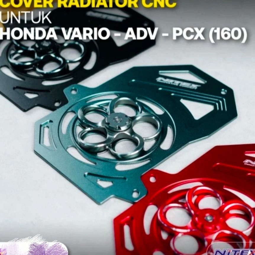 Cover Radiator + Kipas Nitex Cnc Alumunium Pcx 160 Adv 160 Vario 160