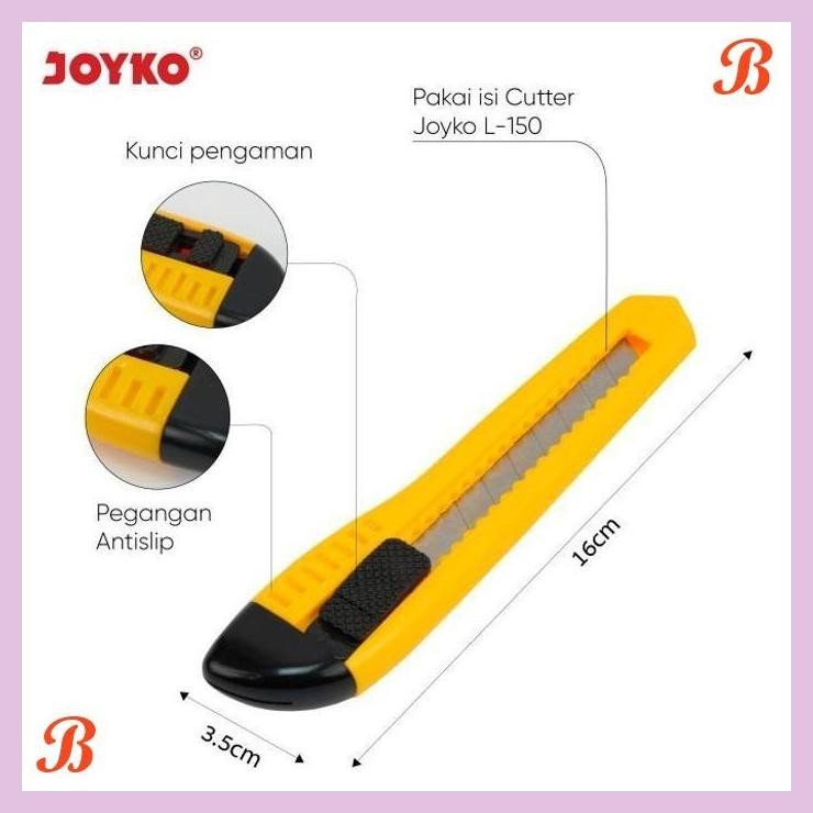 

| KG | JOYKO CUTTER BESAR PISAU POTONG PEMOTONG KERTAS SILET CU-0508 [24PCS]