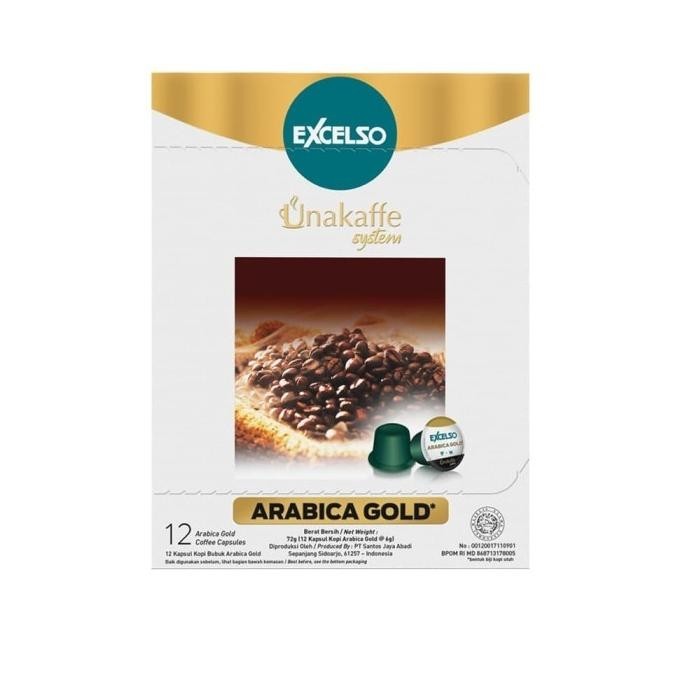 

Excelso Unakaffe Kopi Kapsul Arabica Gold (12 Pod / 6 Gram)