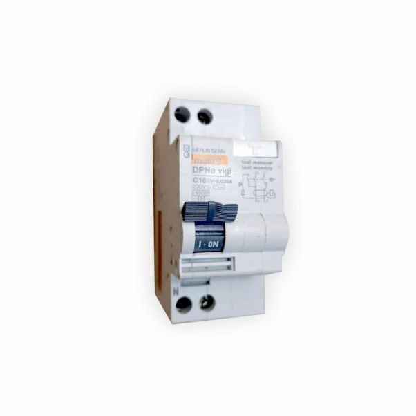 [New Ori] Merlin Gerin Mcb Dpn N Vigi 2P 16A Type 19665Da Berkualitas