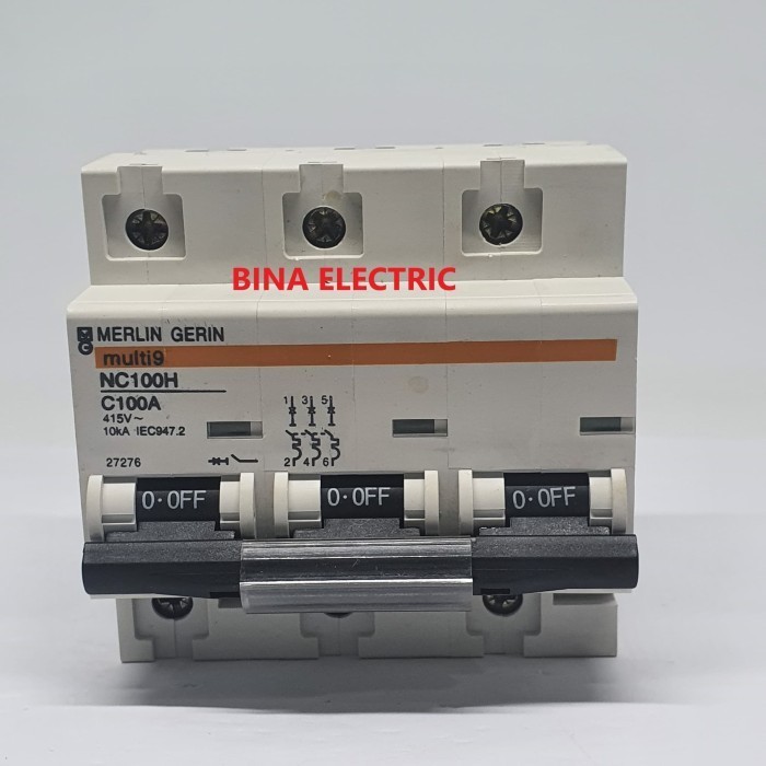 [New Ori] Mcb Multi9/Multi 9 Merlin Gerin Nc100H 3P 100A / Mcb Merlin Gerin 100A Limited