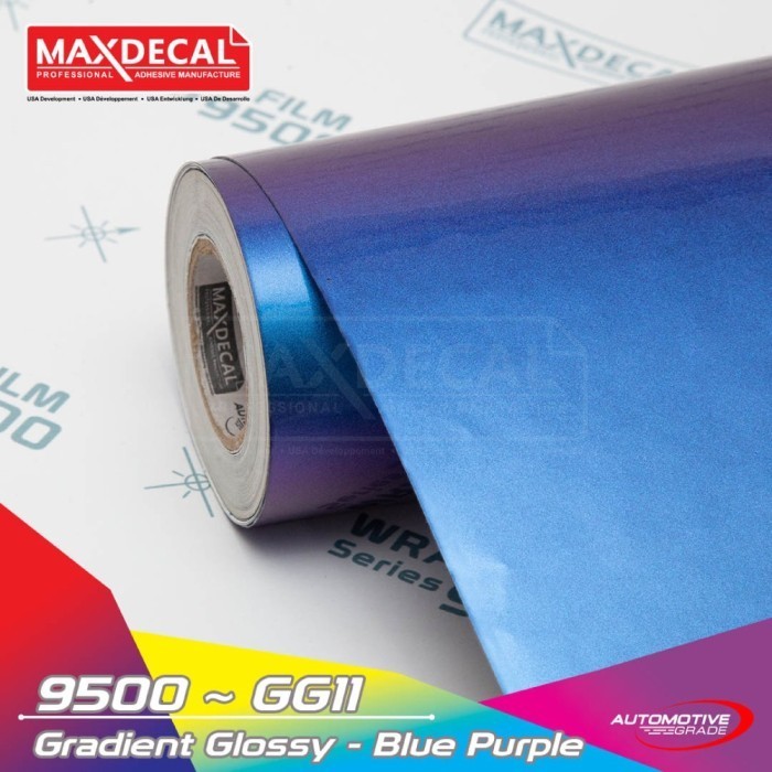[Original] Maxdecal 9500-Gg11 Gradient Gloss Blue Purple Bunglon 152 Cm Meteran Berkualitas