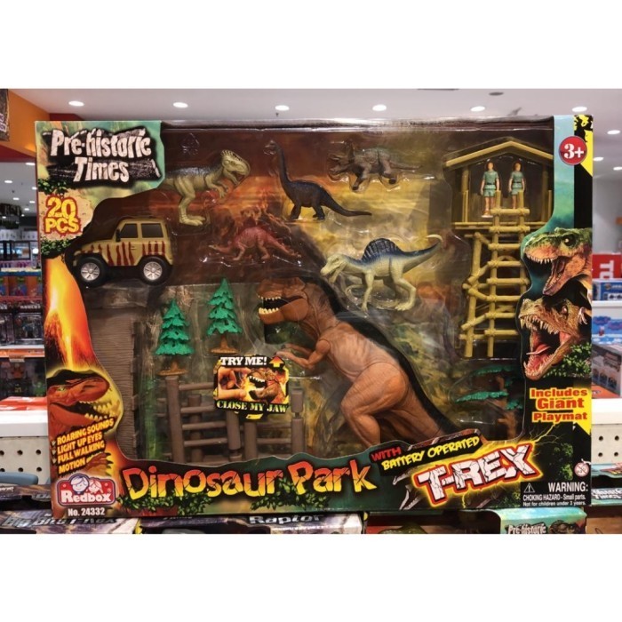 [Original] Sale: Red Box Pre-Historic Times Dinosaur Park Trex 20 Pcs Original Diskon