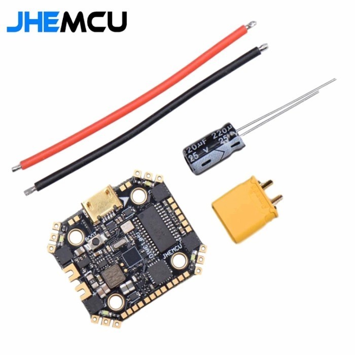 ✅Baru Jhemcu Ghf13Aio F4 Osd Flight Controller Aio 16X16Mm 13A Berkualitas