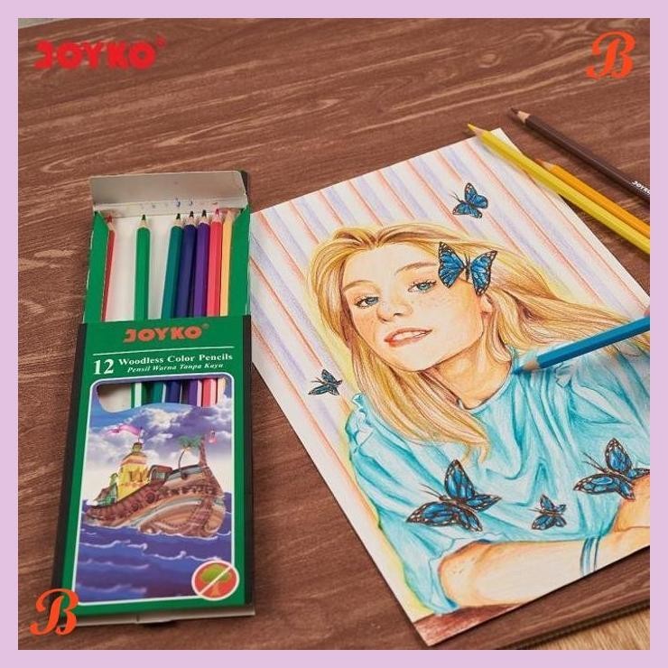 

| KG | PENSIL WARNA JOYKO 12 WARNA PANJANG JOYKO COLOUR PENCIL CP-103 [12PCS]