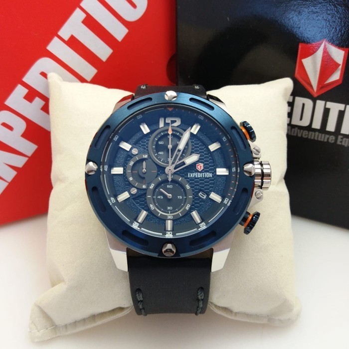 ✅New Ori Jam Tangan Pria Expedition 6780 Silver Blue Original Diskon