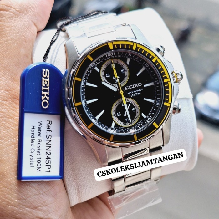 ✅New Jam Tangan Pria Seiko Snn245P1 Snn245 Chronograph Original Bergaransi Limited