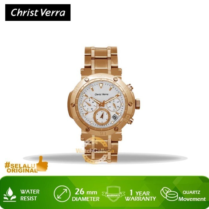 ✅New Jam Tangan Christ Verra Cv 52283L-15 Slv Original Murah Berkualitas