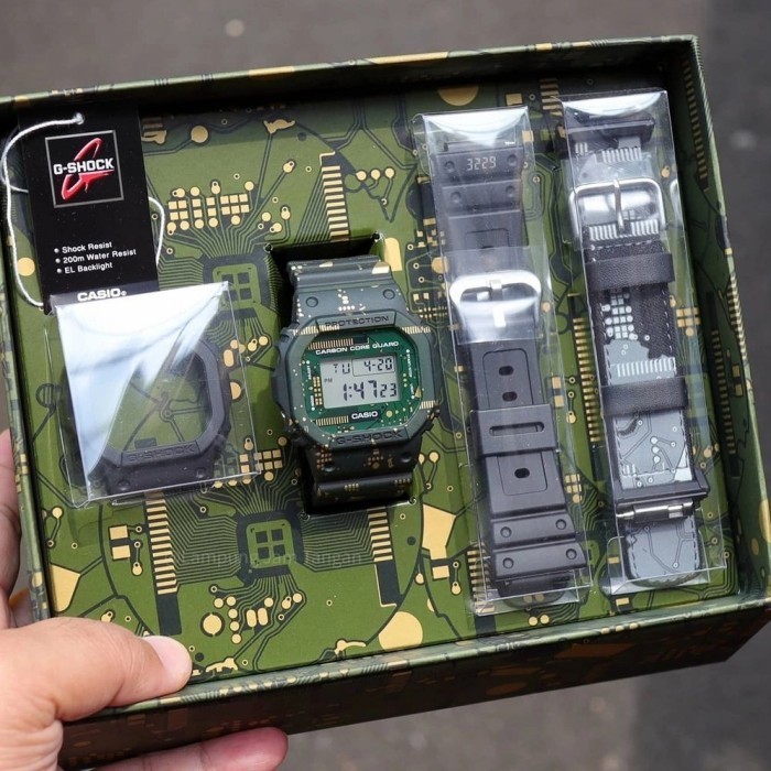 ✅New Jam Tangan Casio G Shock Dwe5600 Carbon Free Strap Original Berkualitas