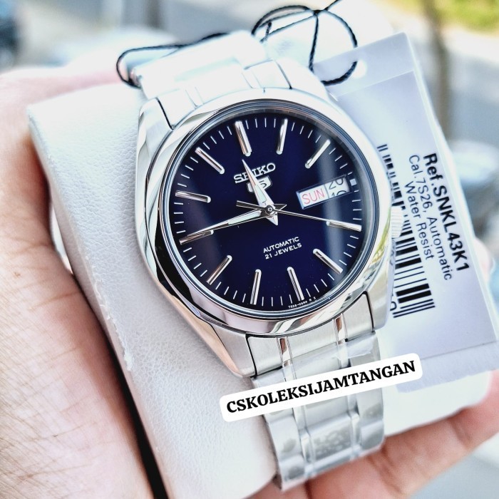 ✅New Ori Jam Tangan Pria Seiko 5 Sports Snkl43K1 Snkl43 Blue Automatic Original Terbaru
