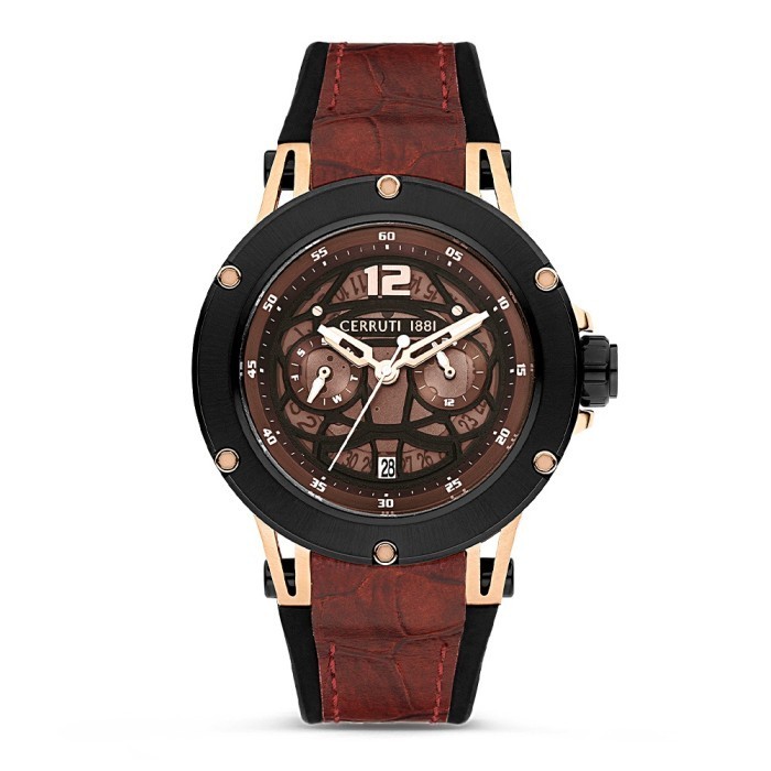 ✅Ori Jam Tangan Pria Cerruti 1881 Velletri Brown Ciwgq2224801 Berkualitas