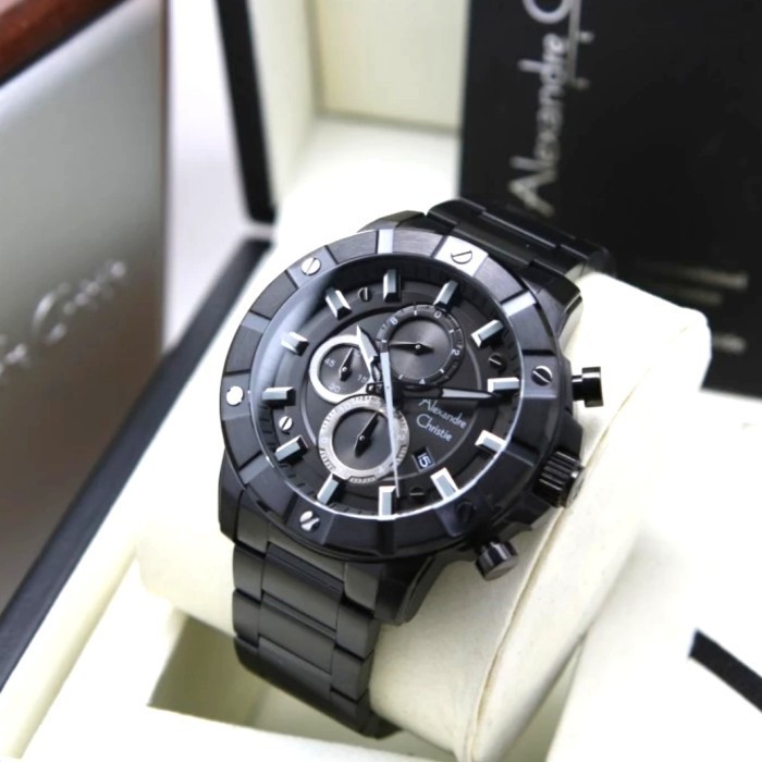 ✅Original Jam Tangan Pria Alexandre Christie Original Ac6609 Black Limited
