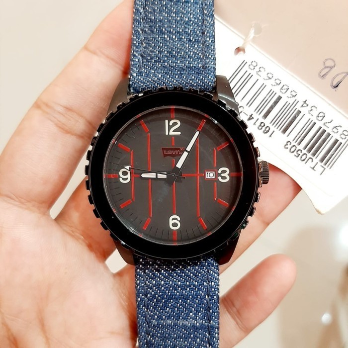 ✅New Ori Jam Tangan Pria Pria Levis Ltj0503 Silver Black Blue Original Garansi Berkualitas