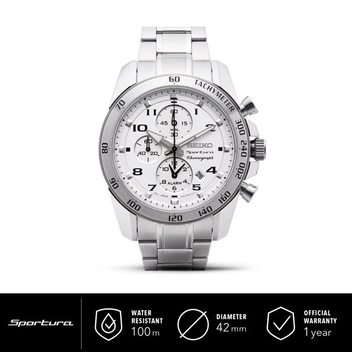 ✅Original Jam Tangan Pria Seiko Sportura Kinetic Chronograph Snae59 Snae59P1 Diskon