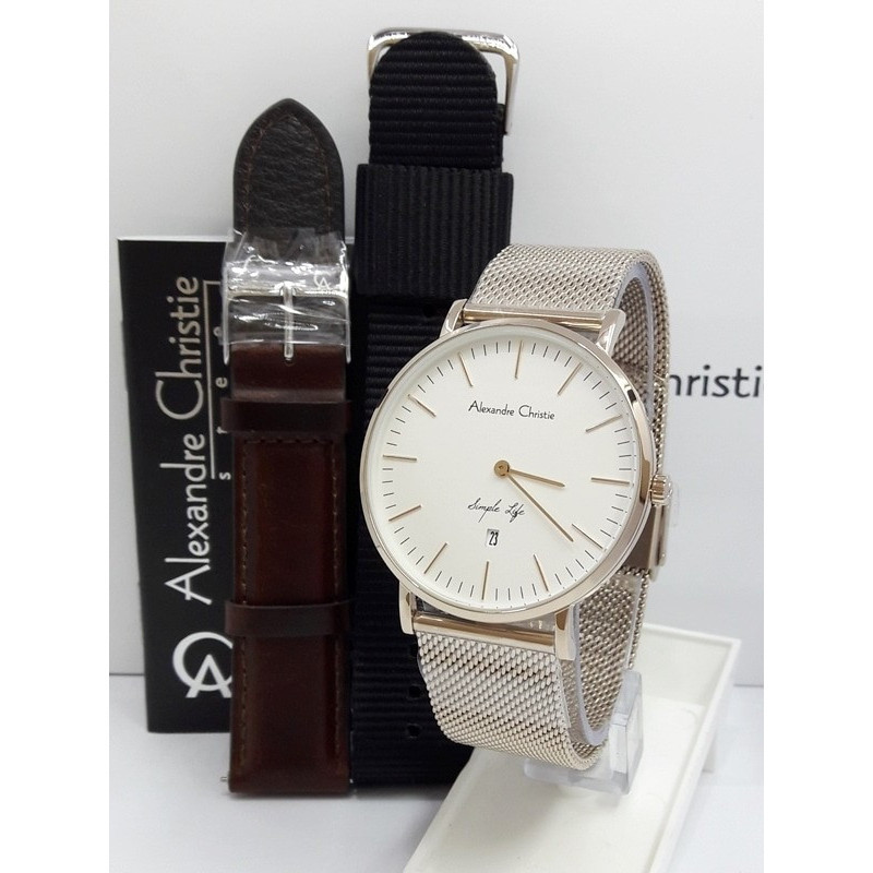 ✅Sale Jam Tangan Pria Alexandre Christie Ac 8566 Soft Rosegold Original Limited