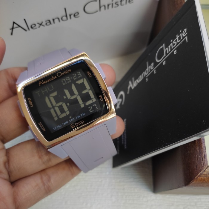 ✅Original Jam Tangan Digital Wanita Alexandre Christie Ac 9343 Mh All Rubber Terbatas