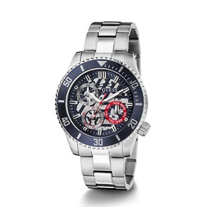✅Ready Jam Tangan Pria Guess - Guess Mens Silver Axle - Gw0488G1 Limited