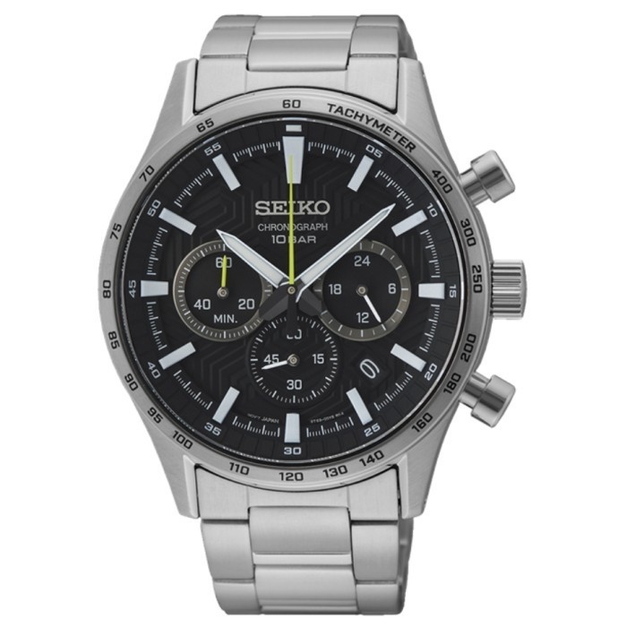 ✅Ready Seiko Chronograph Ssb413P1 Quartz Sapphire Black Dial Ssb413 Terbatas