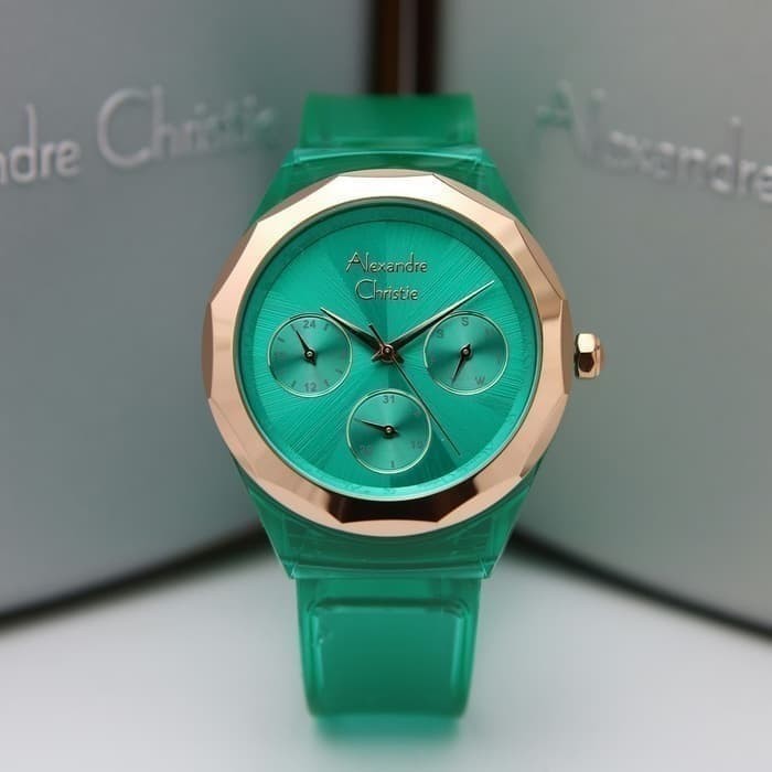 ✅Termurah Jam Tangan Wanita Alexandre Christie Ac 2808 Ac2808 Green Original Diskon