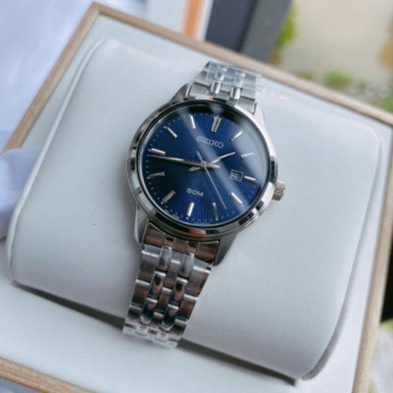 ✅Termurah Jam Tangan Wanita Seiko Neo Classic Sur665P1 Sur665 Silver Blue Ori Berkualitas