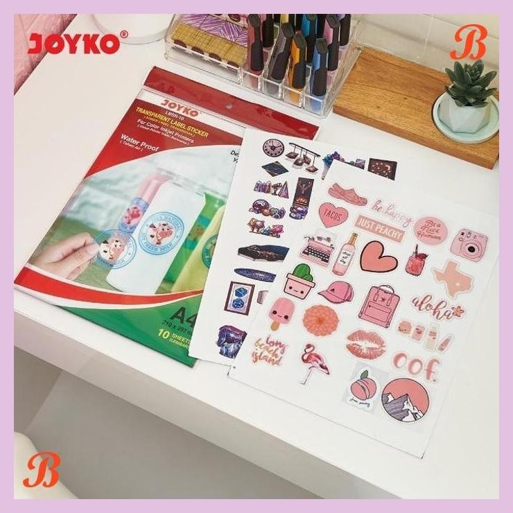 

| KG | JOYKO TRANSPARENT STICKER LABEL A4 CETAK LABEL STICKER LBSR-10