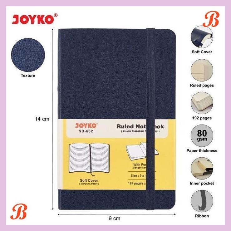 

| KG | JOYKO NOTEBOOK DIARY 192 SHEETS BUKU CATATAN AGENDA BERGARIS NB-662