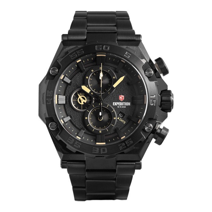 ✅Ori Jam Tangan Pria Expedition Chronograph E 6797 Mc Bipbaiv Black Dial B Limited