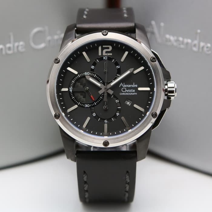 ✅Ori Jam Tangan Pria Alexandre Christie Ac 6486 Original - Black Silver Terbaru