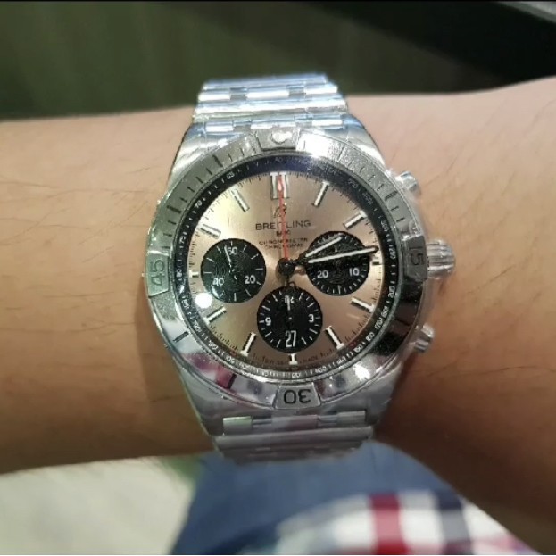 ✅Ori Breitling Chronomat B01 Automatic Copper Dial 42 Mm Limited