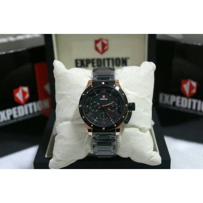 ✨Baru Jam Tangan WanitaCewek 6381 E6381 Black Rosegold Original Terbatas