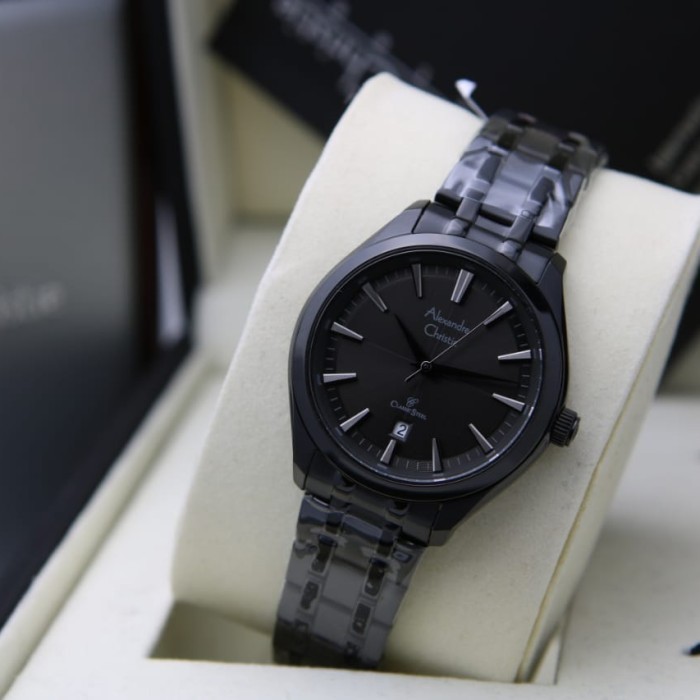 ✨New Alexandre Christie Wanita Ac8646 / Ac 8646 Full Black Original Terbatas