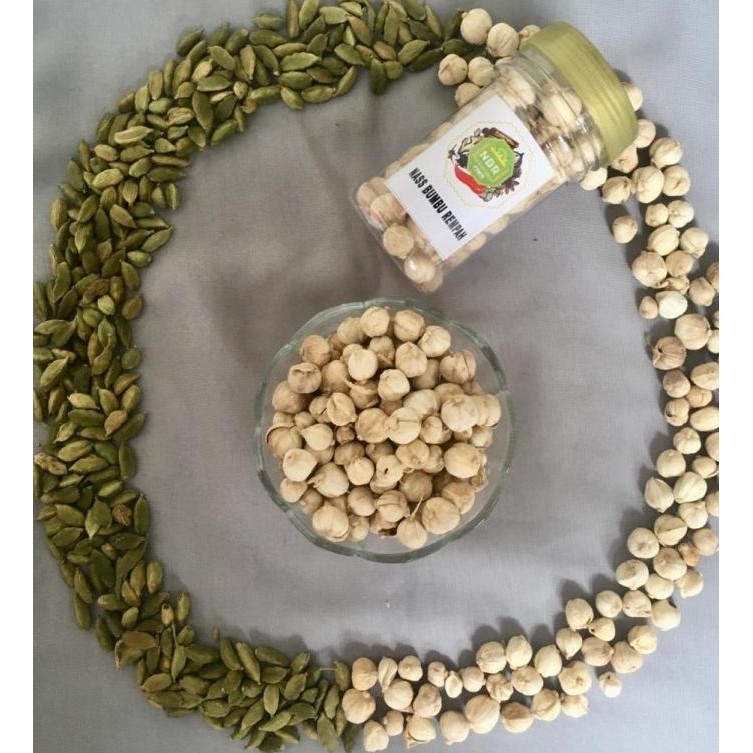 

Termurah Kapulaga Putih Utuh / White Round Cardamom Nass Bumbu Rempah
